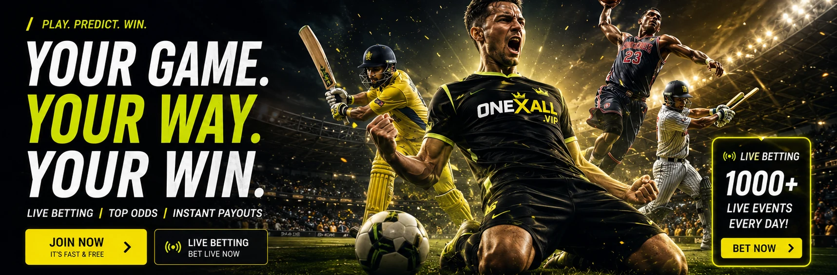 ONEXALL.VIP — Your game, your way, your win. Live betting, top odds, instant payouts.
